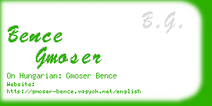 bence gmoser business card